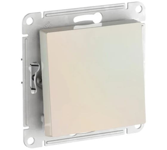 Изображение товара Механизм 1-клавишного выключателя Systeme Electric ATLASDESIGN сх.1, 10АХ, быстрозажимные клеммы, жемчуг ATN000411S