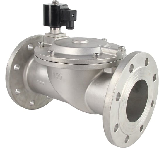 Изображение товара Клапан электромагнитный VSF-601E-PU-NC Ду100 Ру10, нержавеющая сталь 304, EPDM, фланцевый, пилотный, 24В DAR DN.ru D130-05982