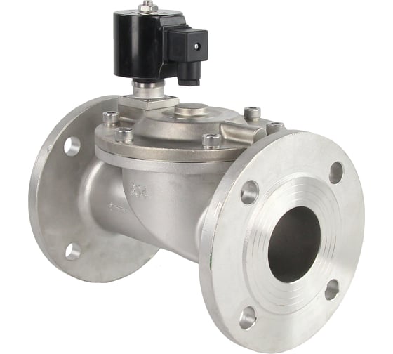 Изображение товара Клапан электромагнитный VSF-601E-PU-NC Ду65 Ру10, нержавеющая сталь 304, EPDM, фланцевый, пилотный, 24В DAR DN.ru D130-05980