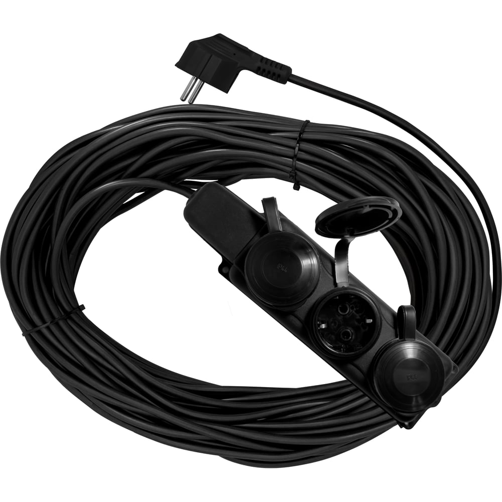 Изображение товара Силовой удлинитель PROGIX 20 м с 3 розетками и защитой IP44