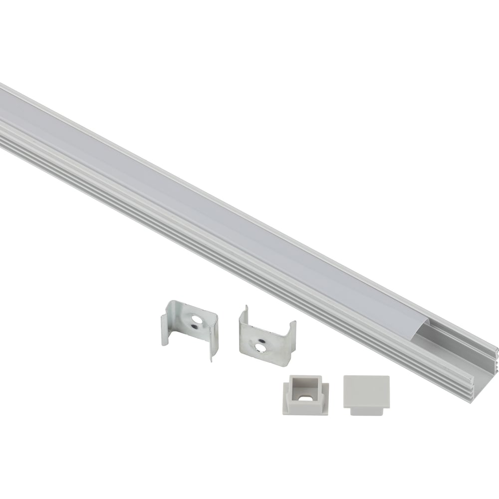 Изображение товара Комплект анодированных алюминиевых профилей для световых лент 16121mset10 16x12 мм 1 м серебристый