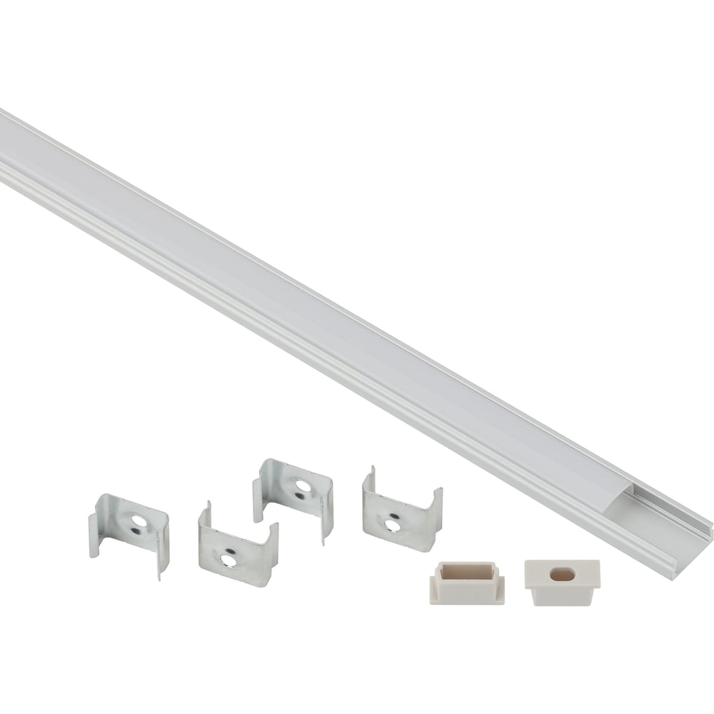 Изображение товара Комплект с накладным анодированным профилем ЭРА 1506set5 15x6мм 2м серебристый 5 шт Б0069400