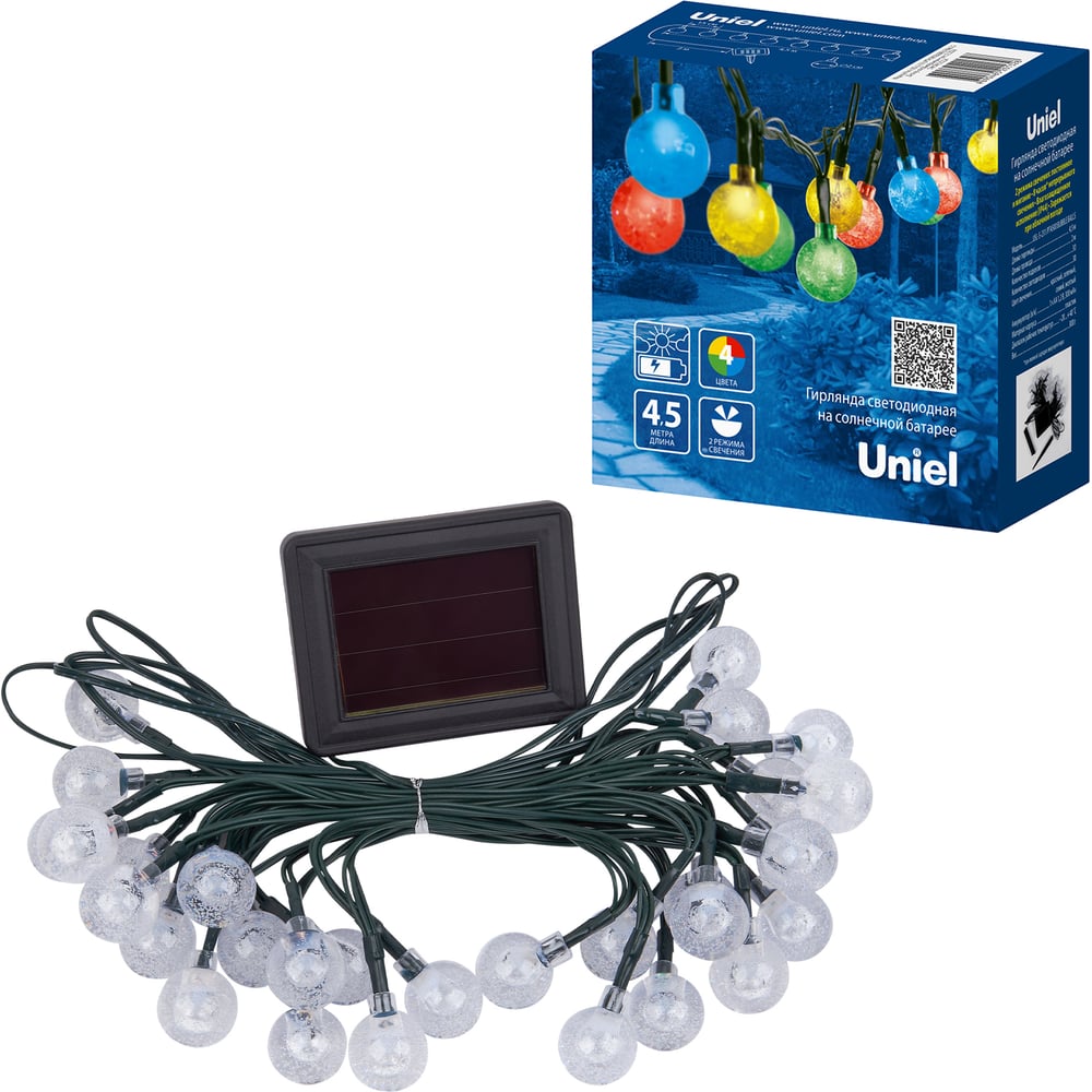 Изображение товара Светодиодная наружная нить с солнечной батареей Uniel USL-S-231/PT4500