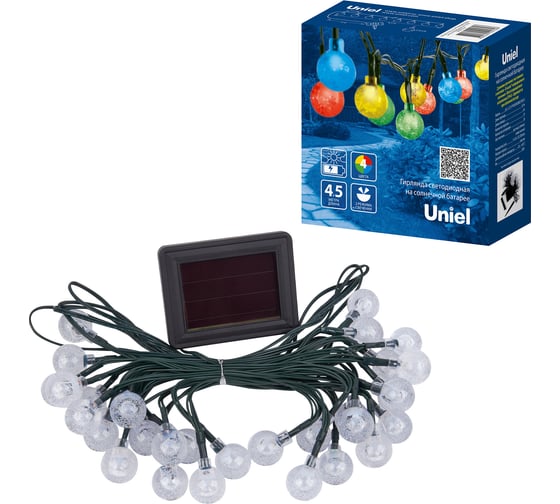 Изображение товара Гирлянда садовая на солнечной батарее Uniel USL-S-231/PT4500 BUBBLE BALLS UL-00012696