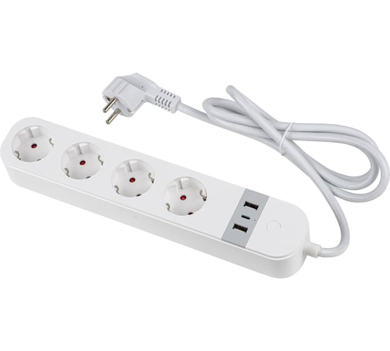 Изображение товара Сетевой фильтр Uniel P-GCL4-1,8 A201/UC/WF WHITE UL-00011386