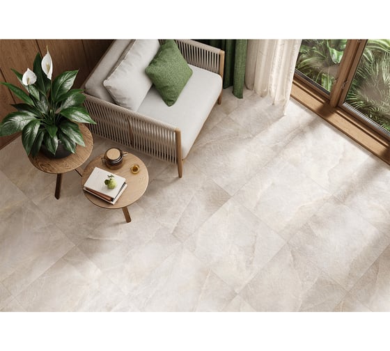 Изображение товара Керамогранит New Trend Salt Beige  матовый карвинг 600х600х9,5 1,44м2 бежевый D60245M