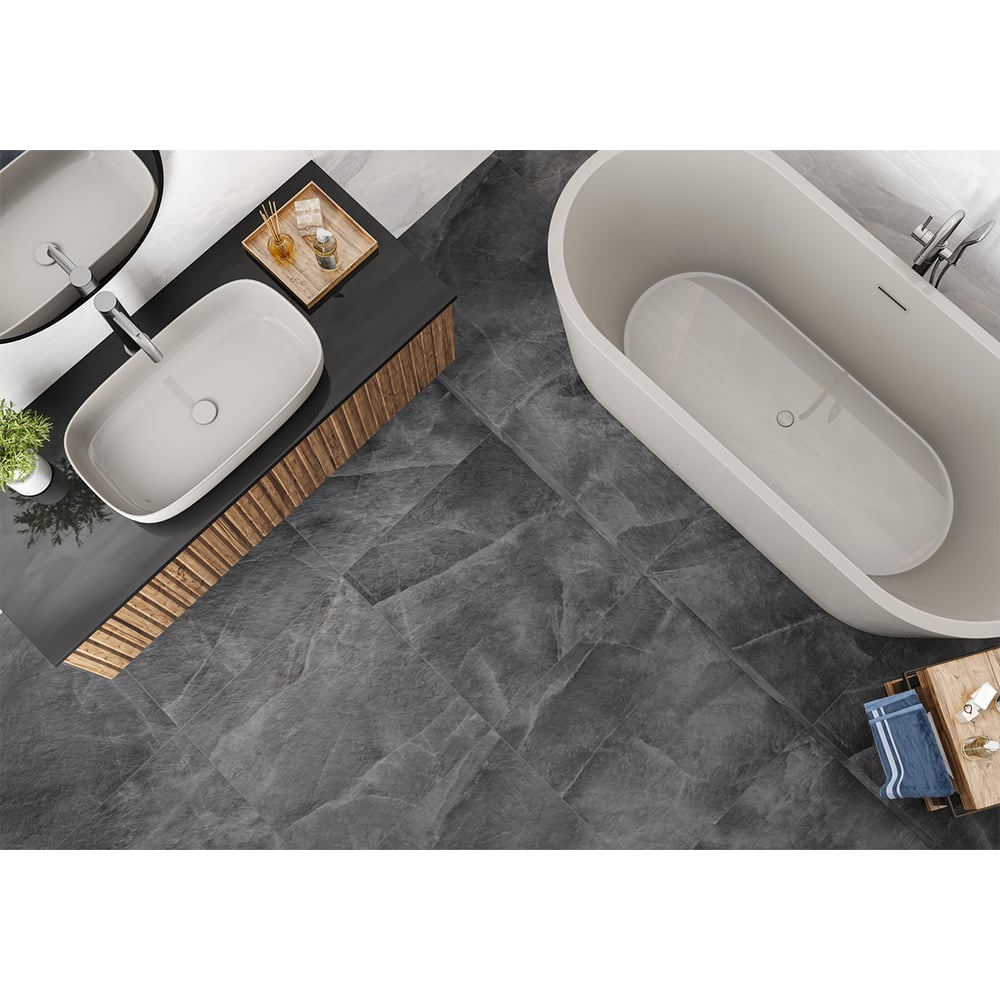 Изображение товара Керамогранит New Trend Salt Lead 600х600 матовый карвинг графит PEI IV