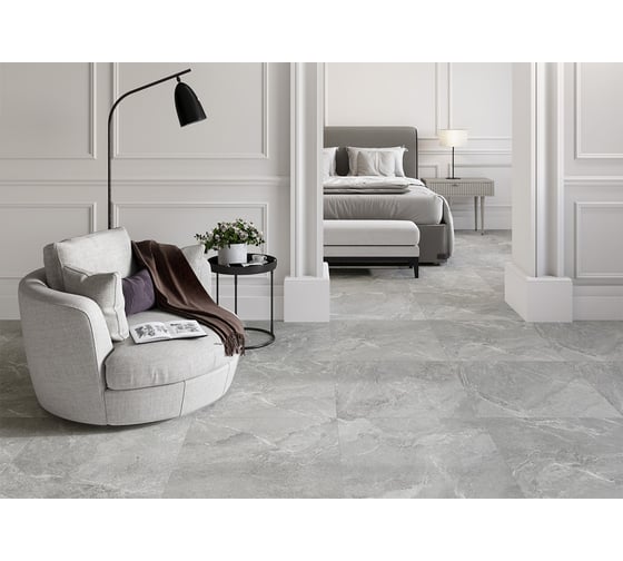 Изображение товара Керамогранит матовый Вайлд светлый / Wild Lightt NewTrend 600х600х9,5 1,44м2 серый D60259M