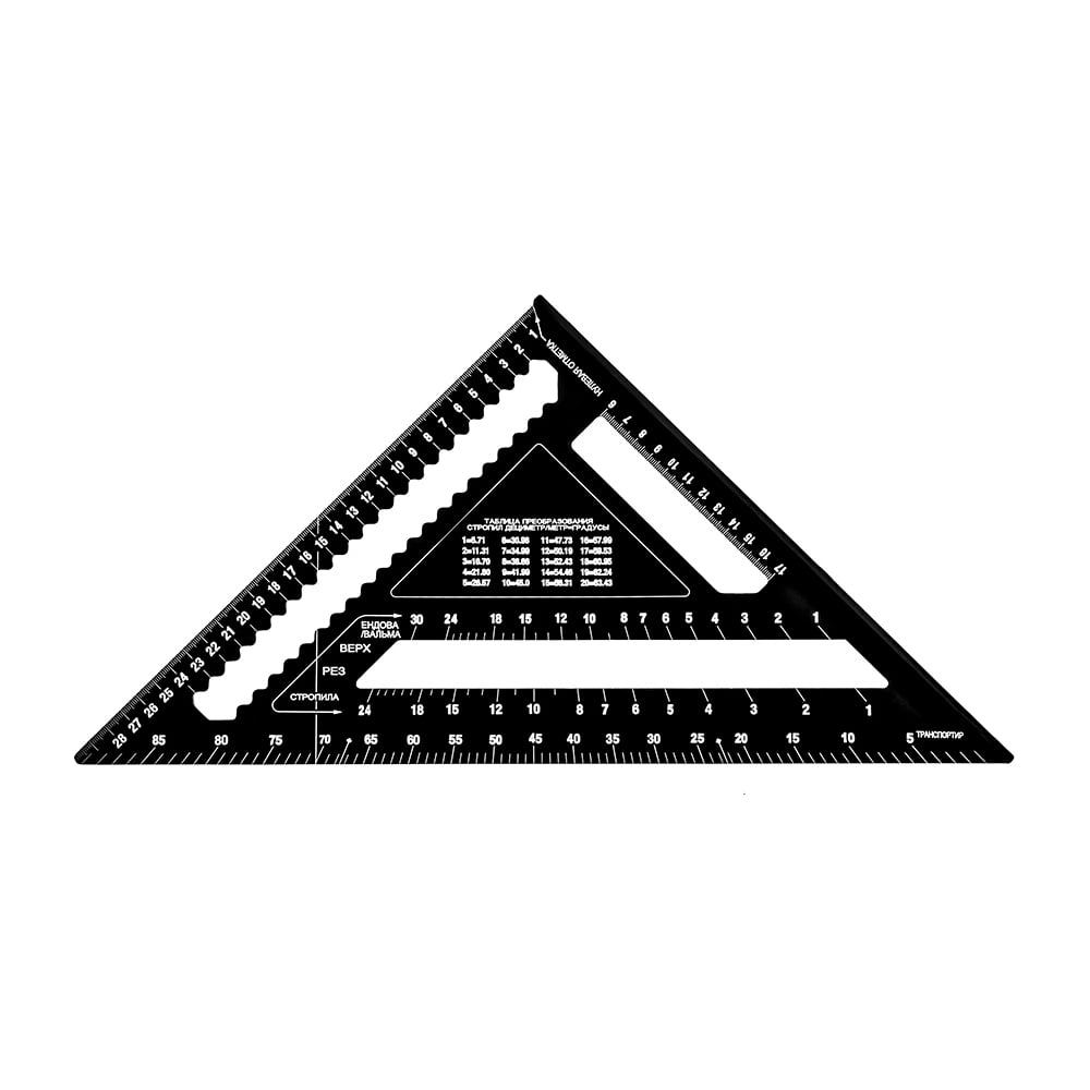 Изображение товара Угольник  столярный многофункциональный КОБАЛЬТ 305 мм, толщина 4,5 мм, алюминиевый, анодированное покр-е, метрическая шкала 921-701