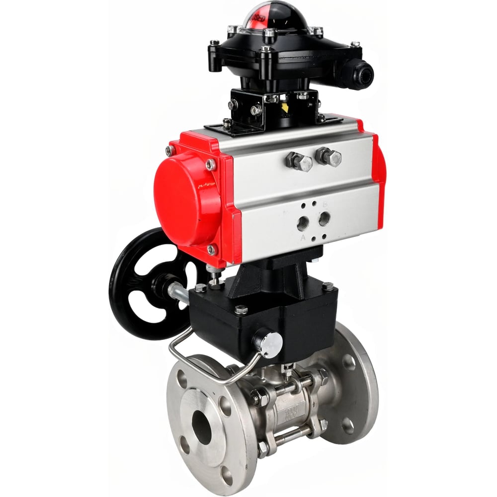 Изображение товара Кран DN.ru КШФПТ-ISO 316 180 Ду100 Ру16 нержавеющая сталь фланцевый