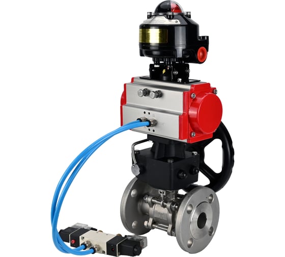 Изображение товара Кран DN.ru КШФПТ-ISO.316.180 Ду100 Ру16 WDVF, пневмопривод, пневмораспр., БКВ, дублёр D160-68586