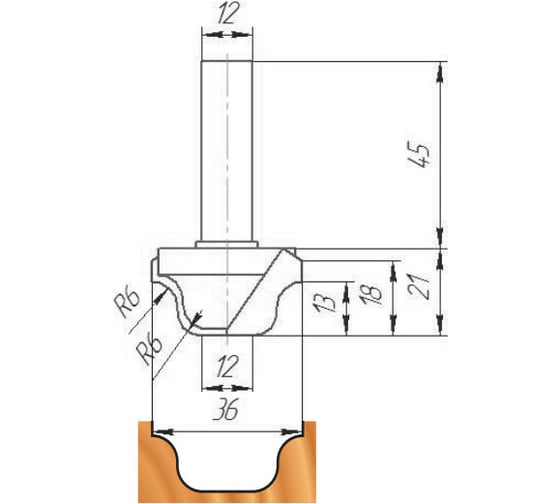 Изображение товара Фреза ФК 0825 МебельДрев 4627198886184