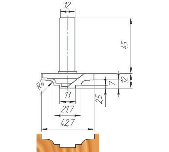 Изображение товара Фреза ФК 0580 МебельДрев 4627198885798