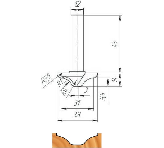 Изображение товара Фреза ФК 0630 МебельДрев 4627198885866