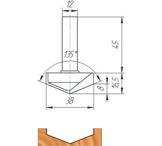 Изображение товара Фреза ФК 1135 МебельДрев 4627198886689