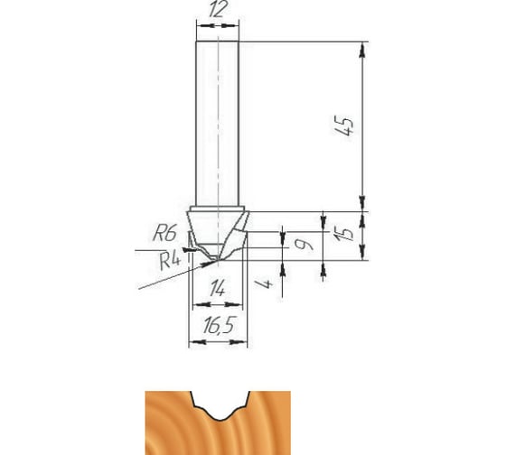 Изображение товара Фреза ФК 0620 МебельДрев 4627198885859