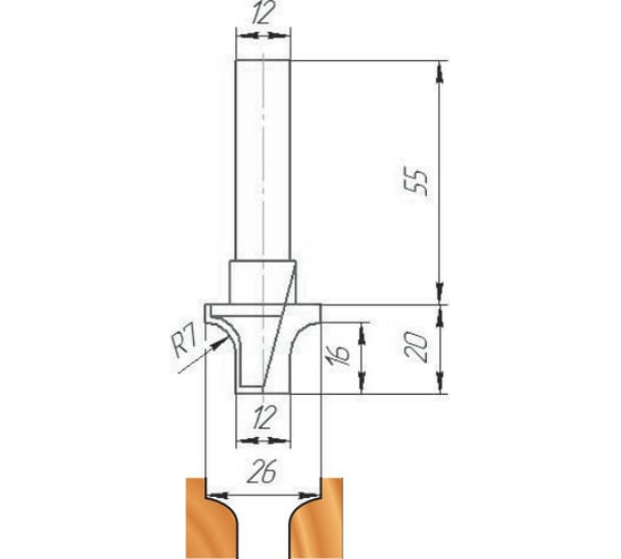 Изображение товара Фреза ФК 0615 МебельДрев 4627198885842