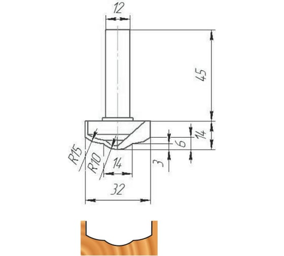 Изображение товара Фреза ФК 0980 МебельДрев 4627198886412