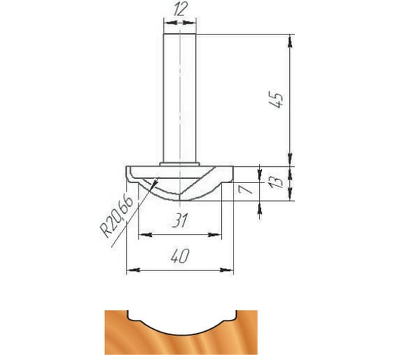 Изображение товара Фреза ФК 0780 МебельДрев 4627198886122