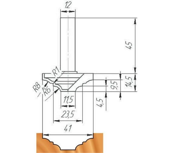 Изображение товара Фреза ФК 0710 МебельДрев 4627198885996