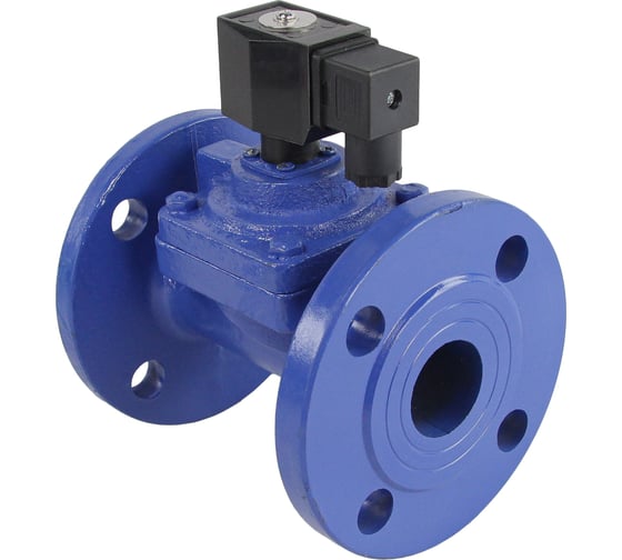 Изображение товара Клапан электромагнитный DN.ru VSF-602E-PU-NC Ду40 Ру10, чугун, EPDM, фланцевый, пилотный, 220В DAR D130-05997