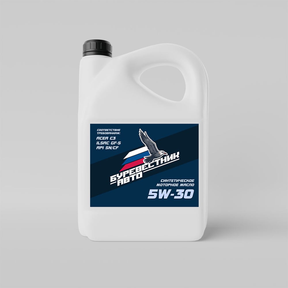 Изображение товара Моторное масло Буревестник-Авто 5W-30 C3 синтетическое 5л