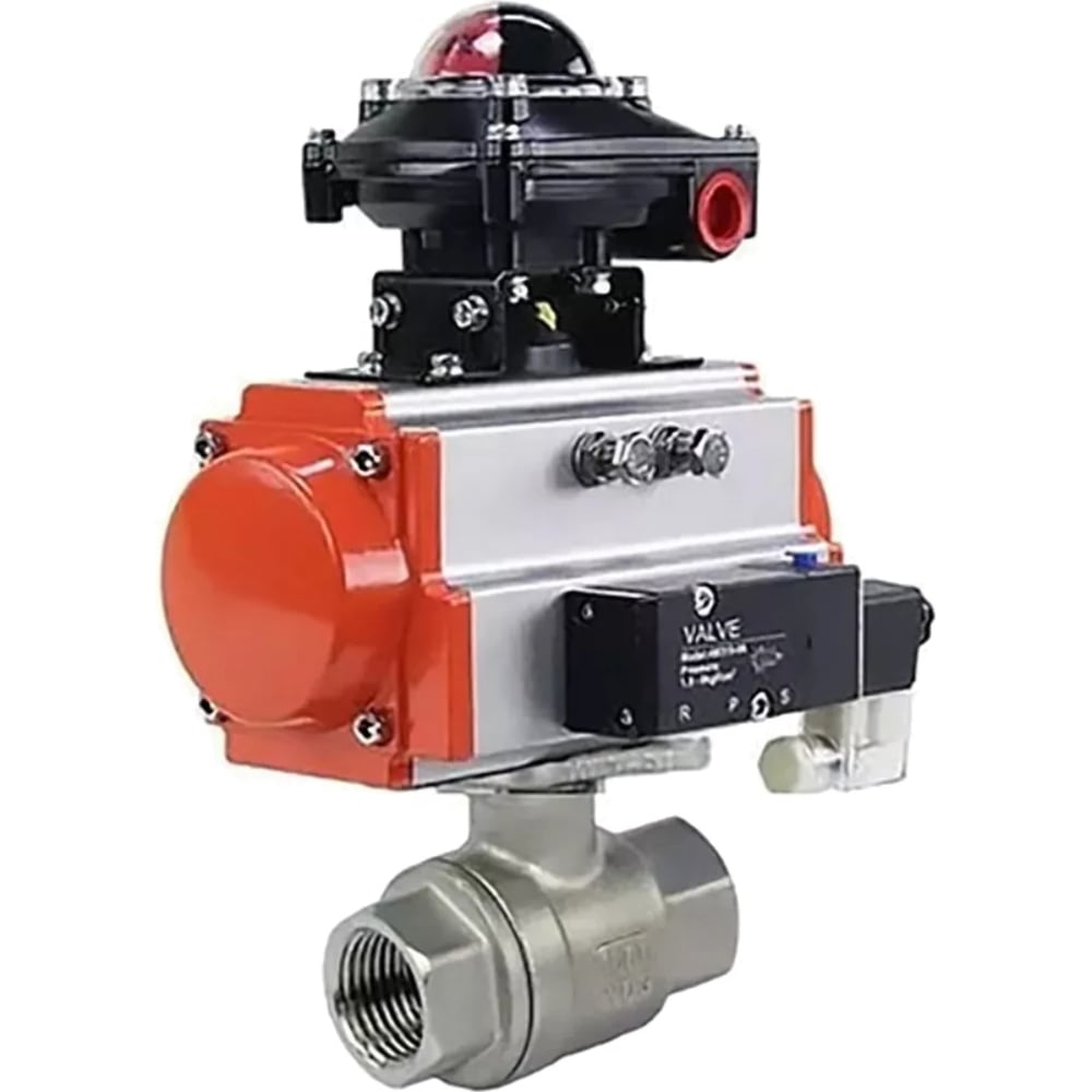 Изображение товара Кран шаровой DN32 с пневмоприводом SA-052 и 220 VAC