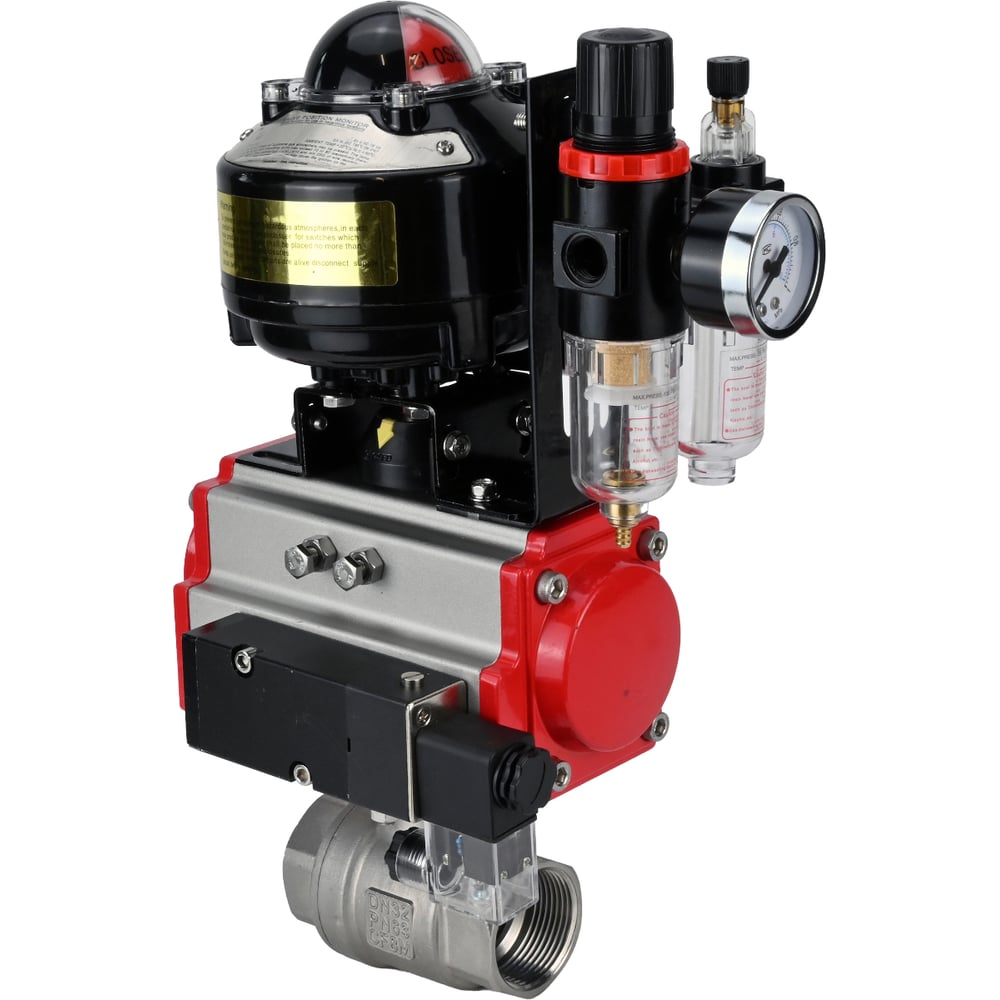 Изображение товара Кран шаровой DN40 with пневмопривод и разд. корпус