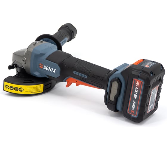Изображение товара УШМ (болгарка) SENIX серия X2 20В 125 мм, акб 4Ач, ЗУ, кейс PAX2-M2-EU