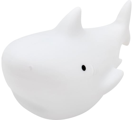 Изображение товара Ночник силиконовый DASWERK LED Акула 109x60x58 мм, белый свет/RGB, на батарейках (в комплекте) 238932