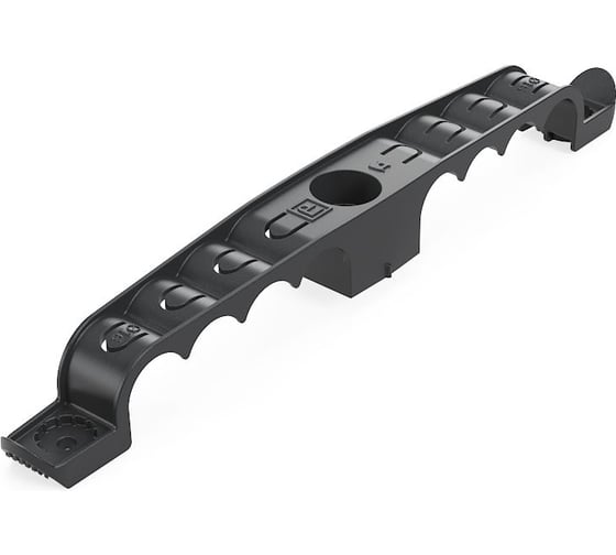 Изображение товара Держатель труб для прямого монтажа Промрукав двусторонний на 8 мест черный d16 (25шт) PR13.03289