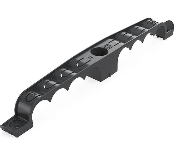 Изображение товара Держатель труб для прямого монтажа Промрукав двусторонний на 8 мест черный d20 (20шт) PR13.03295