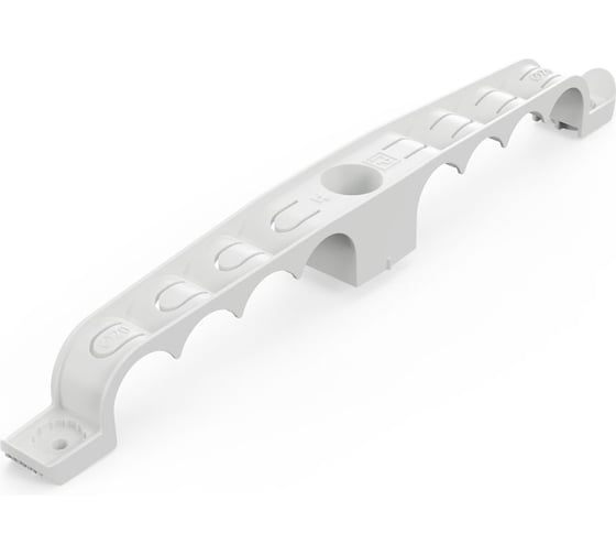 Изображение товара Держатель труб для прямого монтажа Промрукав двусторонний на 8 мест серый d20 (20шт) PR13.03293