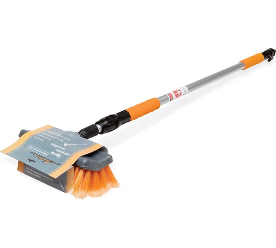 Изображение товара Швабра Airline с насадкой для шланга, щеткой 25 см и телескопической ручкой 120-200см AB-H-01
