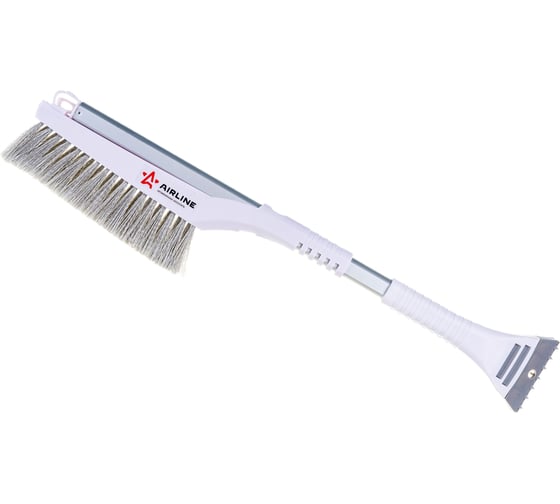 Изображение товара Щетка от снега и льда Airline с плоской телескопической рукояткой, с мягкой распушённой щетиной + скребок (60-88 см) AB-R-10R