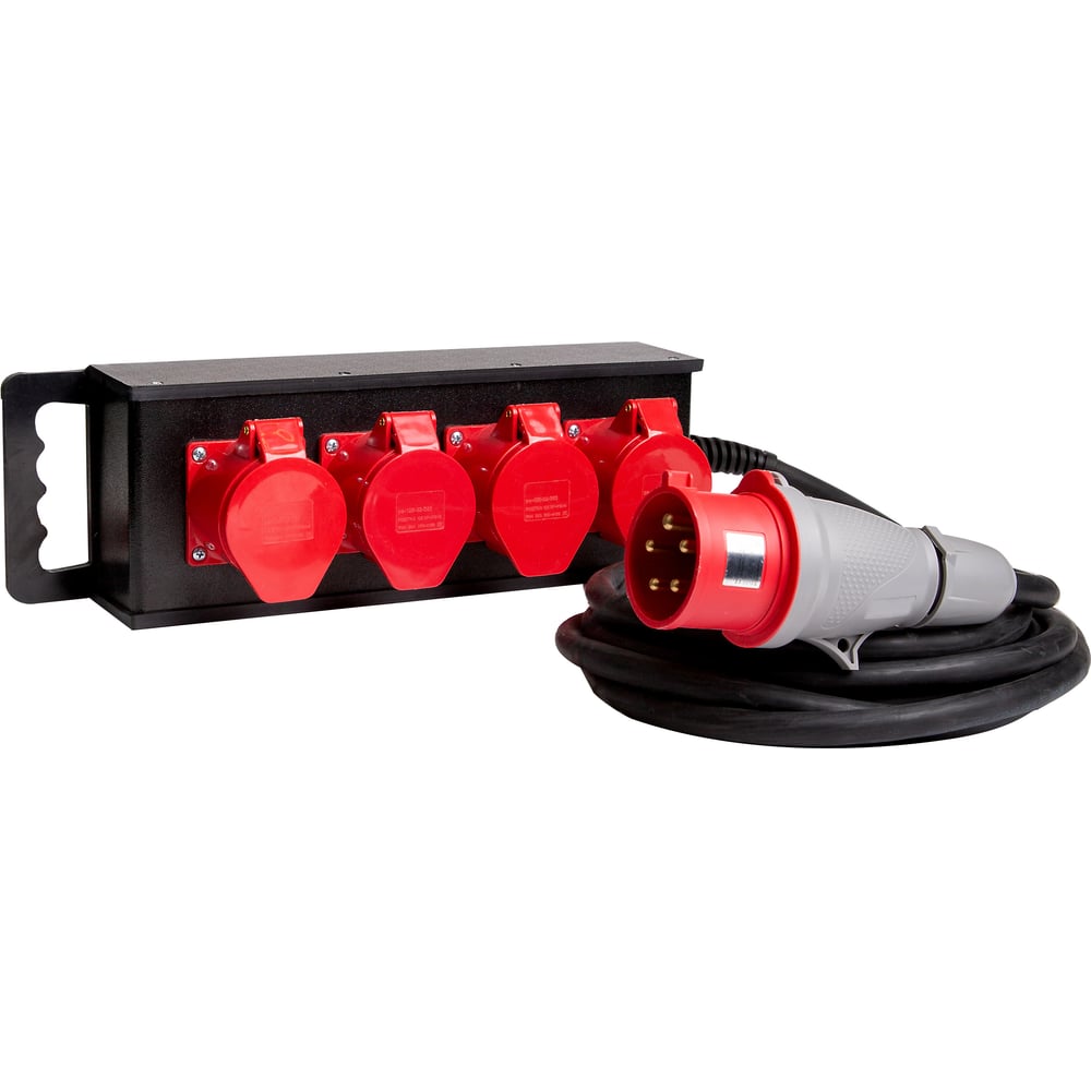 Изображение товара Промышленный удлинитель на колодке Атлант КГ 5x4 длиной 10м