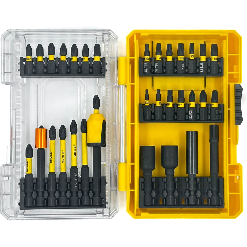 Изображение товара Набор бит SKOLE (BT15) 33PC (33 предметов, S2 сталь) BT15-33PC