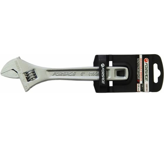 Изображение товара Разводной ключ Forsage Profi CRV 8" 200 мм, на пластиковом держателе F-649200(5485)