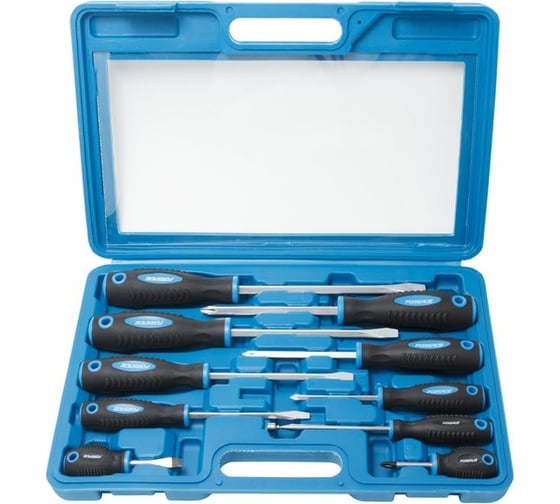 Изображение товара Набор магнитных отверток Forsage Profi 10 предметов F-7010A(27178)