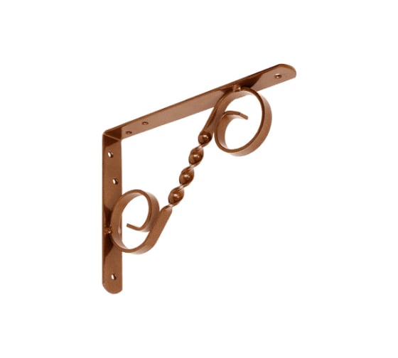 Изображение товара Кронштейн фигурный DOMART 200x150 мод.3 коричневый металлик 4660015167912