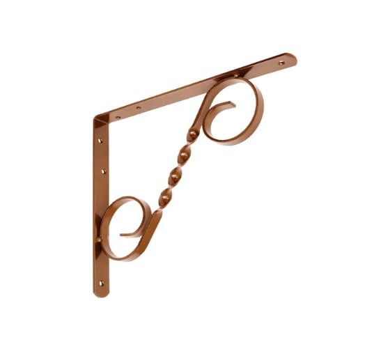 Изображение товара Кронштейн фигурный DOMART 250x200 мод.3 коричневый металлик 4660015168018