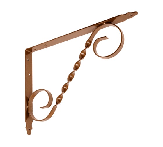 Изображение товара Кронштейн фигурный DOMART 350x250 мод.4 коричневый металлик 4660015168629