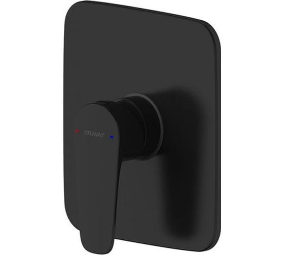 Изображение товара Встраиваемый смеситель Bravat Source Black 1-функция, черный матовый 00267778 PB8173218BW-ENG