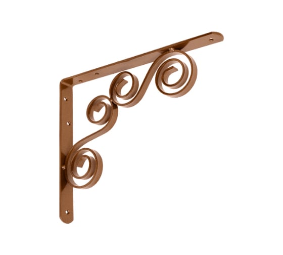 Изображение товара Кронштейн фигурный DOMART 250x200 мод.7 коричневый металлик 4620031740063