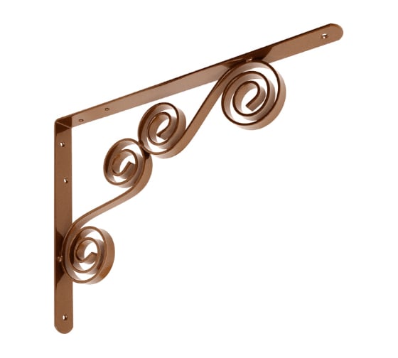 Изображение товара Кронштейн фигурный DOMART 350x250 мод.7 коричневый металлик 4620031740254