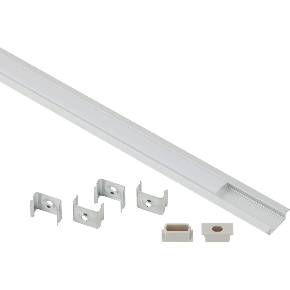 Изображение товара Комплект врезных анодированных профилей ЭРА 2206set5 2м серебристых 5 шт