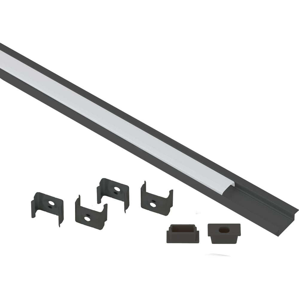 Изображение товара Комплект анодированных профилей ЭРА 2206Bset2 2х2м черный для подсветки