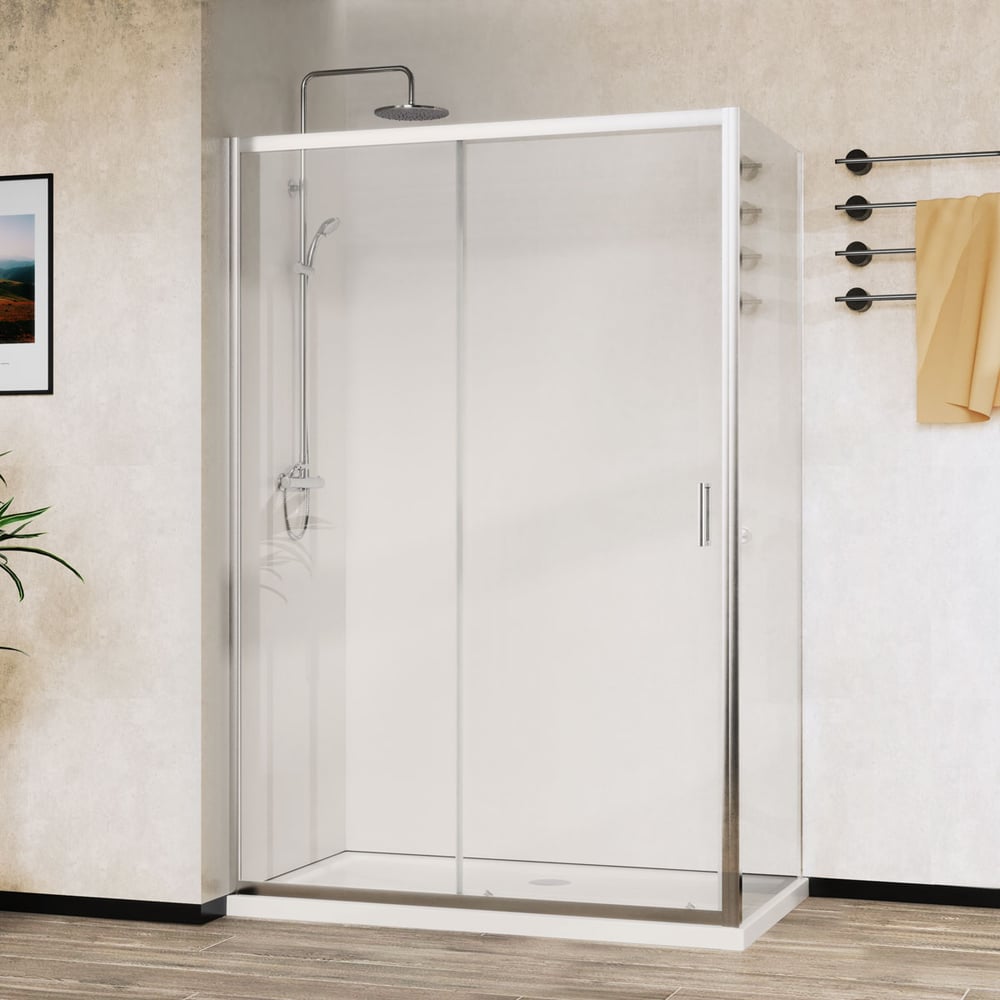 Изображение товара Душевой уголок VINCEA City, 1100х900, хром, стекло прозрачное VSR-5CT9011CL