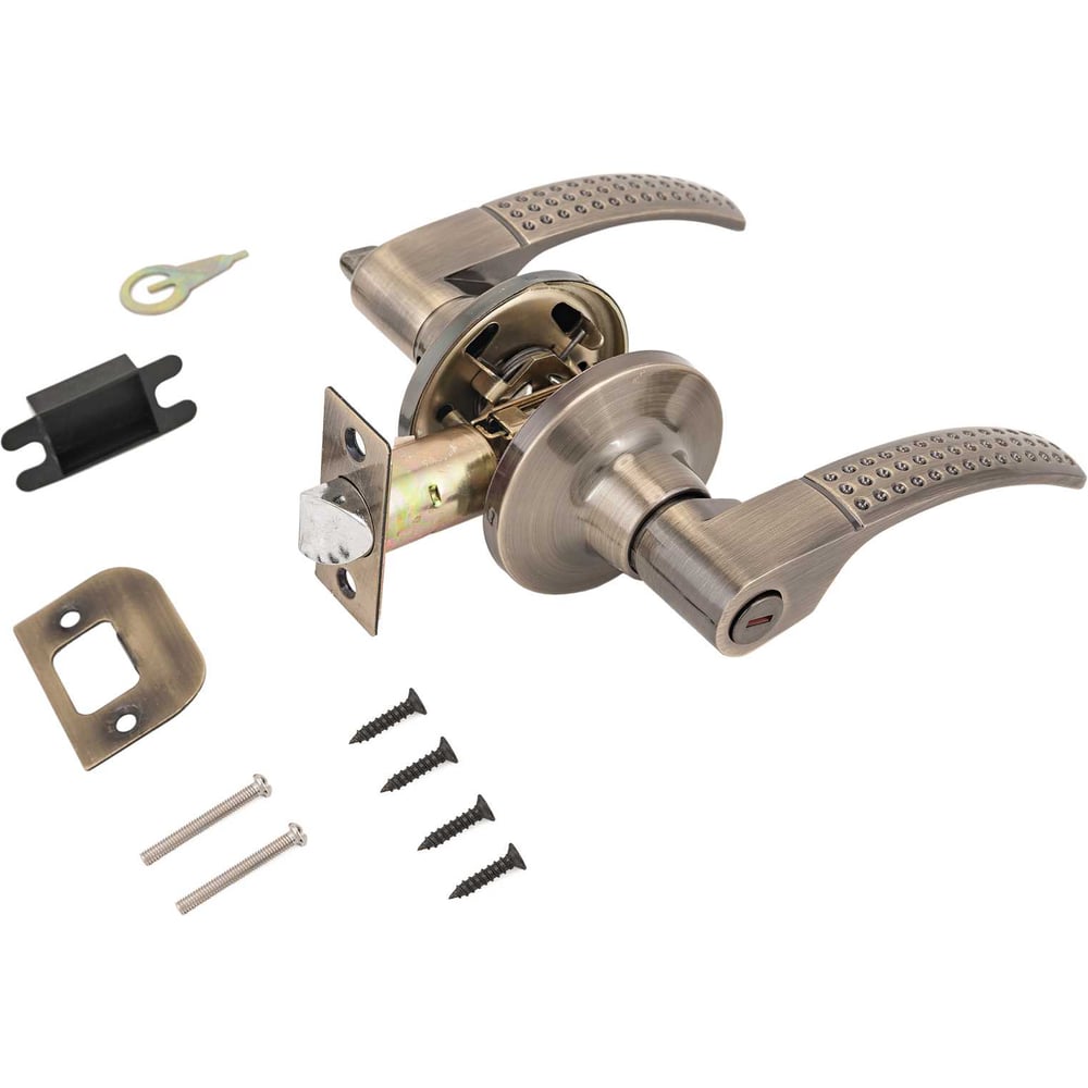 Изображение товара Защёлка для межкомнатных дверей бронза с круглой ручкой, 177 мм