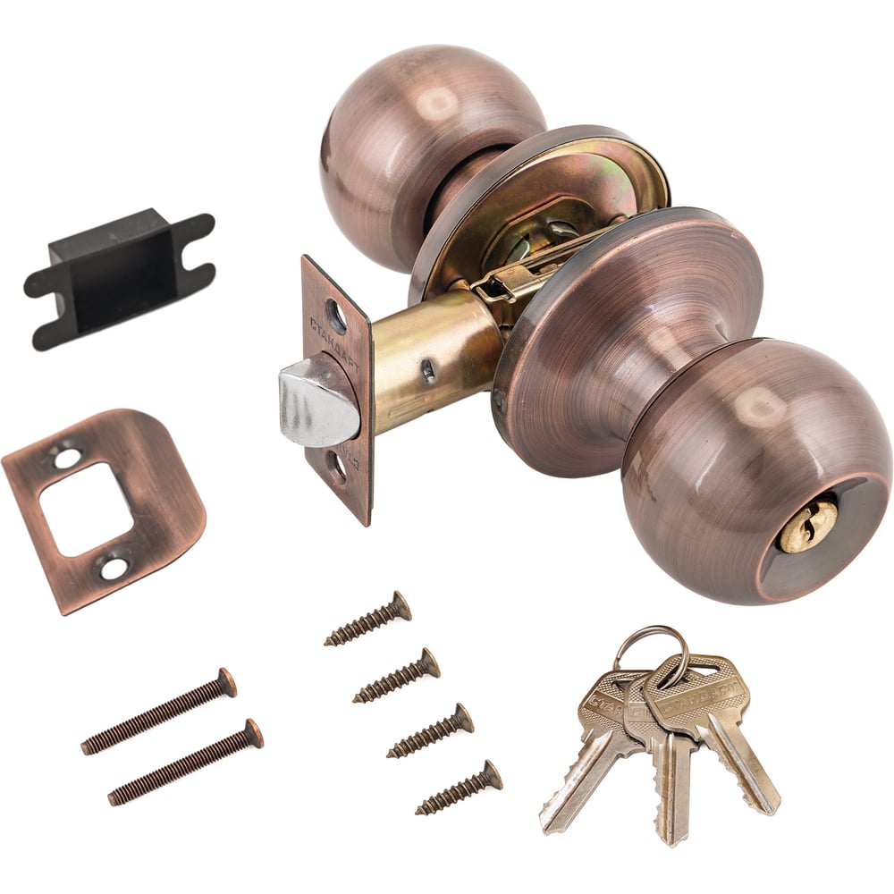 Изображение товара Защёлка Стандарт 607 ET AC для межкомнатных дверей, сталь, медь